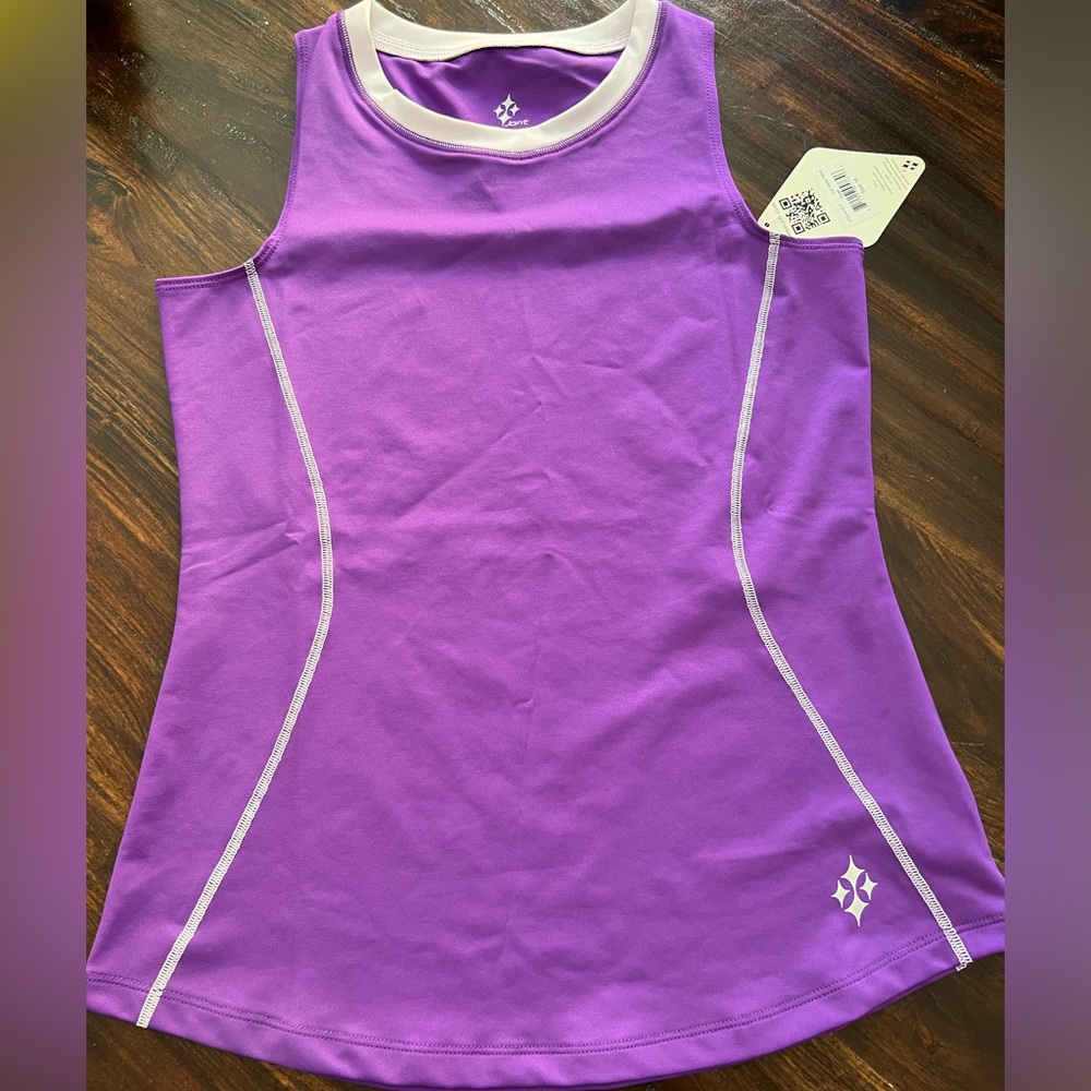 NWT Jofit Tennis/Golf Size M Top Purple & White